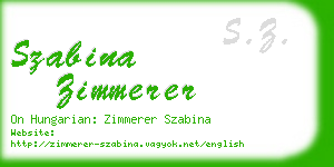 szabina zimmerer business card